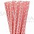 Canudo de Papel Poá Rosa com Branco - pacote com 25 un. - Imagem 1