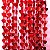 Cortina Metalizada 1x2m Coração - Vermelho - Imagem 1