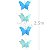 Cortina Borboleta em Papel 3D - Ref. B3 Azul - Imagem 1