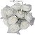 Flor em EVA com Tule 144unid. Ref. 1505-27 - Branca - Imagem 1