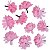 Flor de Tecido 10 unid. Ref. 1235 - Crisântemo Rosa - Imagem 2