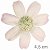 Flor de Tecido 10 unid. Ref. 0099 - Margarida Marfim e Rosa - Imagem 1