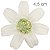 Flor de Tecido 10 unid. Ref. 0099 - Margarida Marfim - Imagem 1