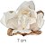 Forminha de Papel para Doces Finos Rosa Repicada Creme - Folha Ouro - 20un - Imagem 1