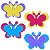 Apliques em Feltro 20 unid Ref. 1074-4 Borboletas Coloridas - Imagem 1