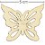 Enfeite em MDF 6 unid Borboleta Natural Ref. 1074-5 - Imagem 1