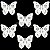 Enfeite em MDF 6 unid Borboleta Branca Ref. 0109-5 - Imagem 1