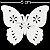 Enfeite em MDF 6 unid Borboleta Branca Ref. 0109-5 - Imagem 2