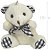 Lembrancinha de Pelúcia Urso - Marfim Laço xadrez - Ref. F1301096 - Imagem 1