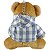 Lembrancinha de Pelúcia Urso Marrom - Capuz Azul - Ref.F1301587 - Imagem 2