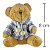 Lembrancinha de Pelúcia Urso Marrom - Capuz Azul - Ref.F1301587 - Imagem 1