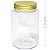Potinhos para Lembrancinhas Plástico - 500 ml Redondo - Tampa Dourada - Imagem 1