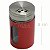 Porta Tempero de Vidro Tampa Inox - 80ml - Vermelho - Imagem 1