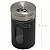 Porta Tempero de Vidro Tampa Inox - 80ml - Preto - Imagem 1