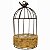 Gaiola Aramada Redonda com Sisal 28cm Ref. QX24133 S/2C - Imagem 1