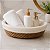 Cesta em palha Natural com Forro Oval Ref. 26207 - Imagem 4