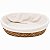 Cesta em palha Natural com Forro Oval Ref. 26207 - Imagem 1