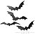 Enfeite Halloween Adesivo 4 unid. Morcego Ref. 1032 - Imagem 1