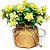 Arranjo de Flores Artificiais com Base de Isopor e Saquinho de Juta 12cm - Imagem 2