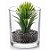 Suculenta Artificial com Vaso de Vidro 8cm Ref. MOD1 - Imagem 1
