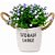 Arranjo de Flores Artificiais com Vaso de Plático e Alças de Juta Ref. CB5384 - Imagem 1