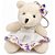 Lembrancinha de Pelúcia com Chaveiro 8cm - Ursinha de Vestido - Imagem 1