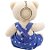 Lembrancinha de Pelúcia com Chaveiro 10cm - Urso de Macacão - Imagem 2