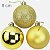 Bolas para árvore de Natal 8 cm  - pacote com 6 un. - Ouro - Imagem 1