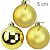 Bolas para Árvore de Natal 5cm - Pacote com 12un - Ouro - Ref. NTB1802D - Imagem 1