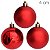 Bolas para Árvore de Natal 4 cm - Pacote com 12un - Vermelha - Imagem 1