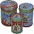 Caixa de Natal Metal Redonda Ref. 03040 - 3 unid. - Seasons Greetings - Imagem 1