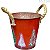 Balde Decorado de Natal - Vermelho Ref. 2507 - Imagem 1