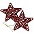 Enfeite Estrela com Glitter vermelho 2 Unid. Ref. HR24-338 - Imagem 1