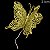 Enfeite Borboleta com Glitter Dourado Ref. 1677 - Imagem 1