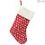 Bota de Natal 39cm - Ref. 22480 - Vermelha com Flocos - Imagem 1