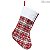 Bota de Natal 39cm - Ref. 22480 - Xadrez Vermelha Flocos de Neve - Imagem 1