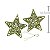 Enfeite Estrela com Glitter Dourado 2 unid. - Ref. HR24-338 - Imagem 1
