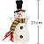 Enfeite de Natal Boneco de Neve 21cm - Mãos de Graveto - Imagem 1