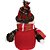 Enfeite de Natal Boneco de Neve 18 cm - Roupa Xadrez - Imagem 2