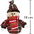 Enfeite de Natal Boneco de Neve 18 cm - Roupa Xadrez - Imagem 1