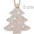 Enfeite de Natal Árvore Vazada 6 unid. MDF Ref 0109-7 - Imagem 1