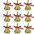 Enfeite de Natal - Sino Dourado com Laço Vermelho - 12 unid. NTA1478 - Imagem 1