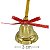 Enfeite de Natal - Sino Dourado com Laço Vermelho - 12 unid. NTA1478 - Imagem 2