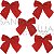 Enfeite de Natal - Laço Vermelho com Brilho - 12 unid. NTA12501 - Imagem 1