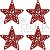 Enfeite de Natal - Estrela Vermelha com Glitter NTA15080 - 4 unid. - Imagem 1
