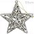 Enfeite de Natal - Estrela Ouro Velho com Glitter NTA15080 - 4 unid. - Imagem 1