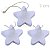 Estrelas em Madeira 3 unid. - Branco - Imagem 1