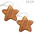 Estrelas em Madeira 2 unid. -Ref. Nº1 Marrom - Imagem 1