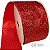 Fita Aramada de Natal 6cm x 9m  Glitter Vermelho - Ref. 1712905-R - Imagem 1