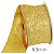 Fita Aramada de Natal 6,3cm x 9m  Glitter Ouro Claro - Ref. 1712905-CN - Imagem 1